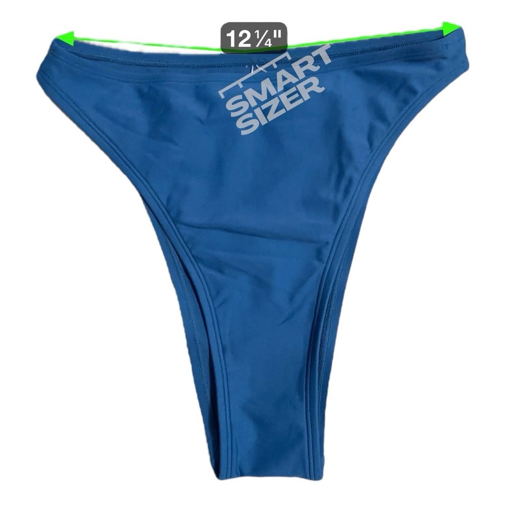 Cupshe Blue High Cut Cheeky Bikini Bottoms Blue S Resortwear Vacation Beach NWOT - Picture 8 of 8